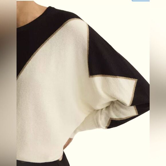 Reiss NWOT Sydney Patterned Crewneck sweater cashmere wool blend knit size M - Picture 4 of 16